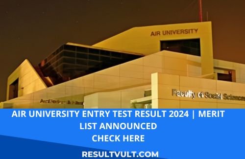 AIr University Entry test result 2024