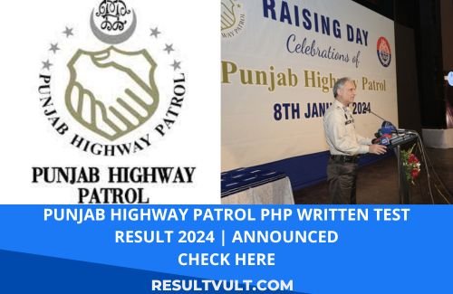 Punjab highway patrol php written test result 2024